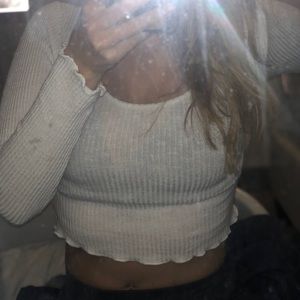 Cute white long sleeve shirt. From fashion nova.